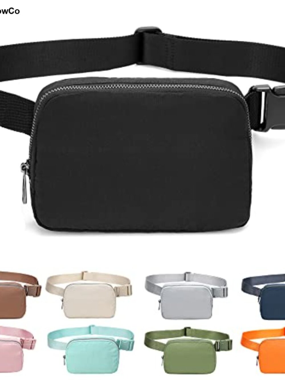 Waterproof Nylon Fanny Pack Waist Bag Crossbody with Adjustable Strap for